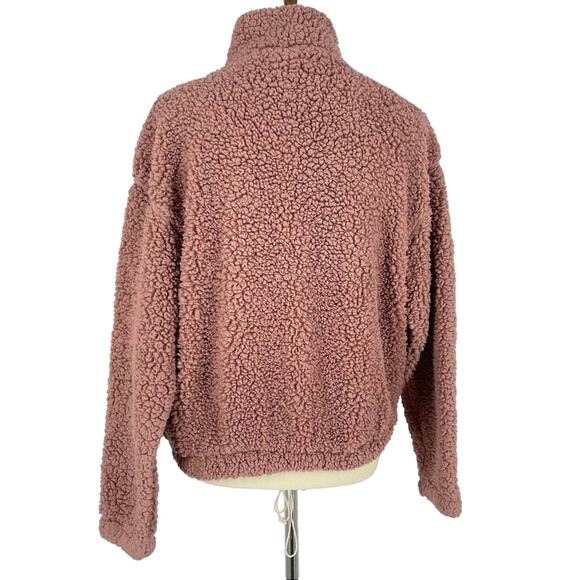 Wild Fable Sherpa Pullover 1/2 Zip Sweater Medium - Picture 2 of 8